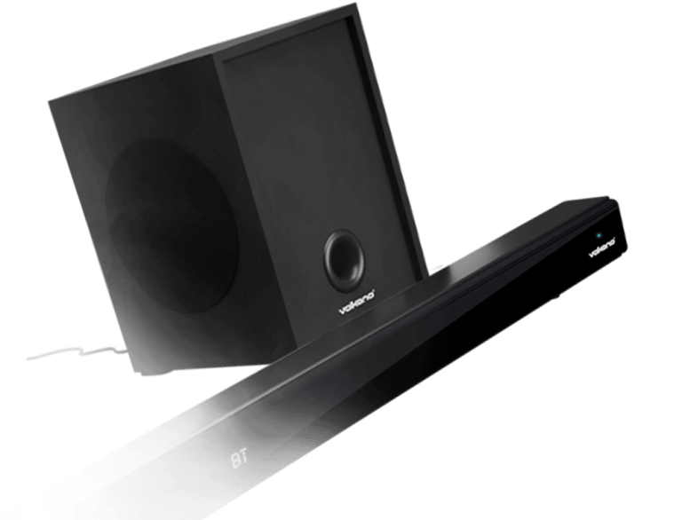 Volkano powered soundbar for home theatre audio